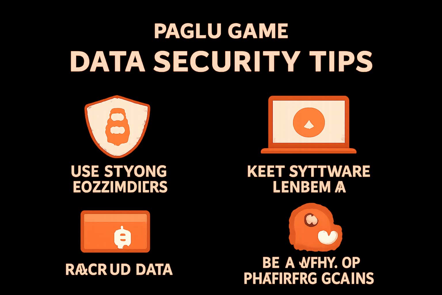 An illustration showcasing Paglu Game Data Security Tips with a modern design.