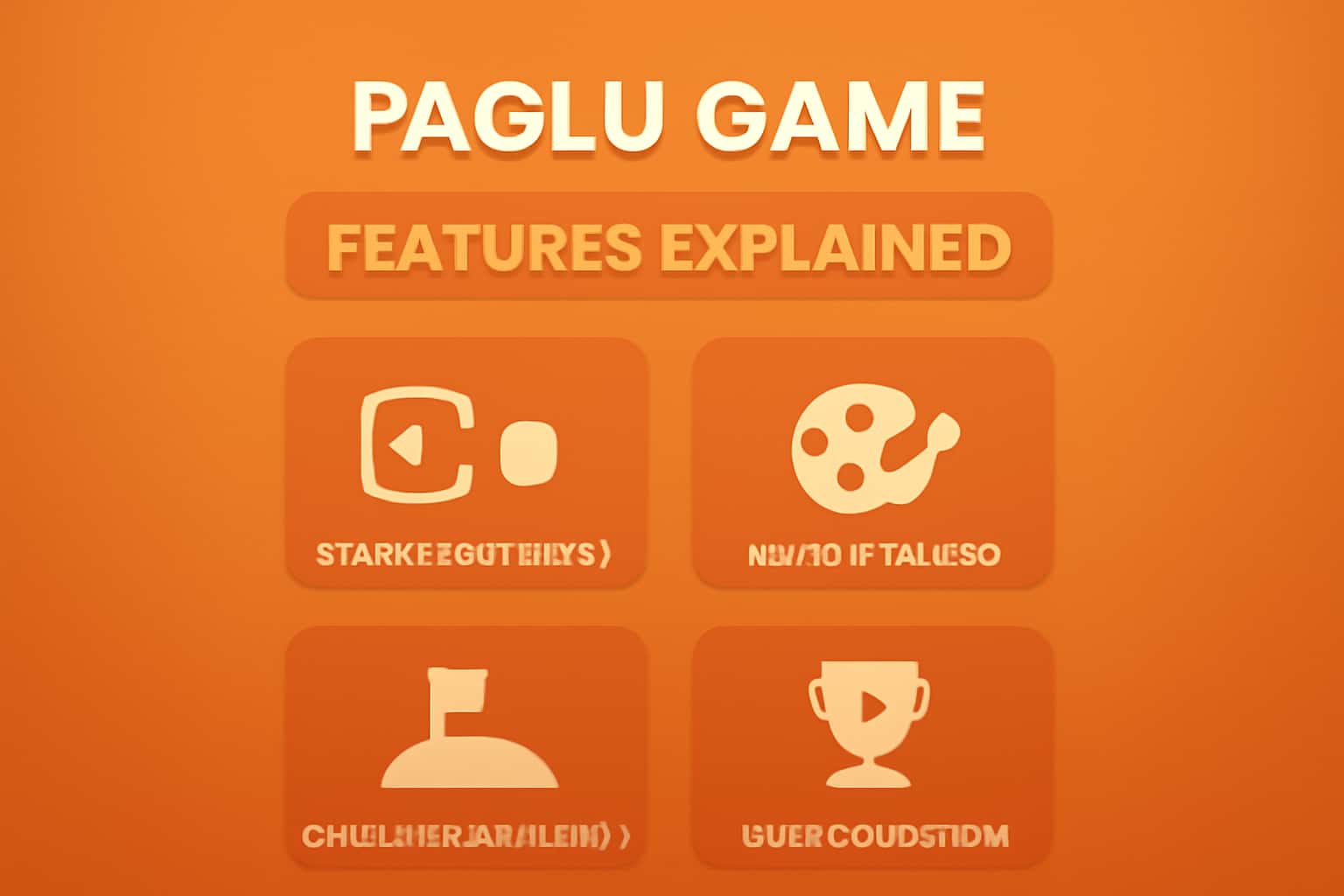 An informational scene related to Paglu Game Features with prominent text.