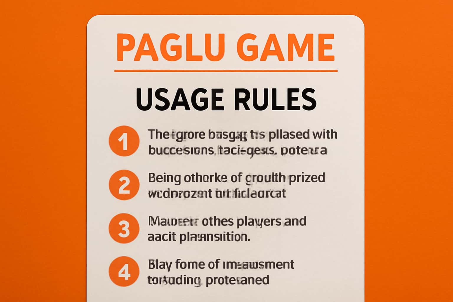 A high-tech representation of Paglu Game Usage Rules with the text prominent.