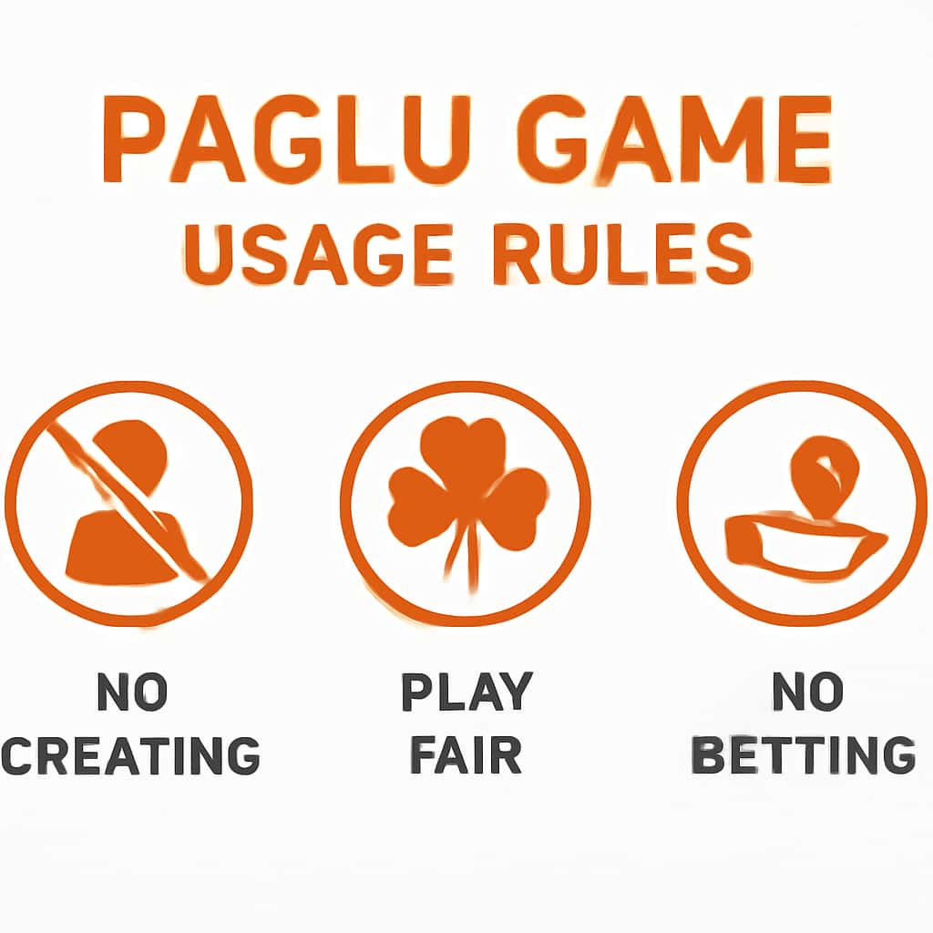 An educational diagram on Paglu Game Usage Rules.